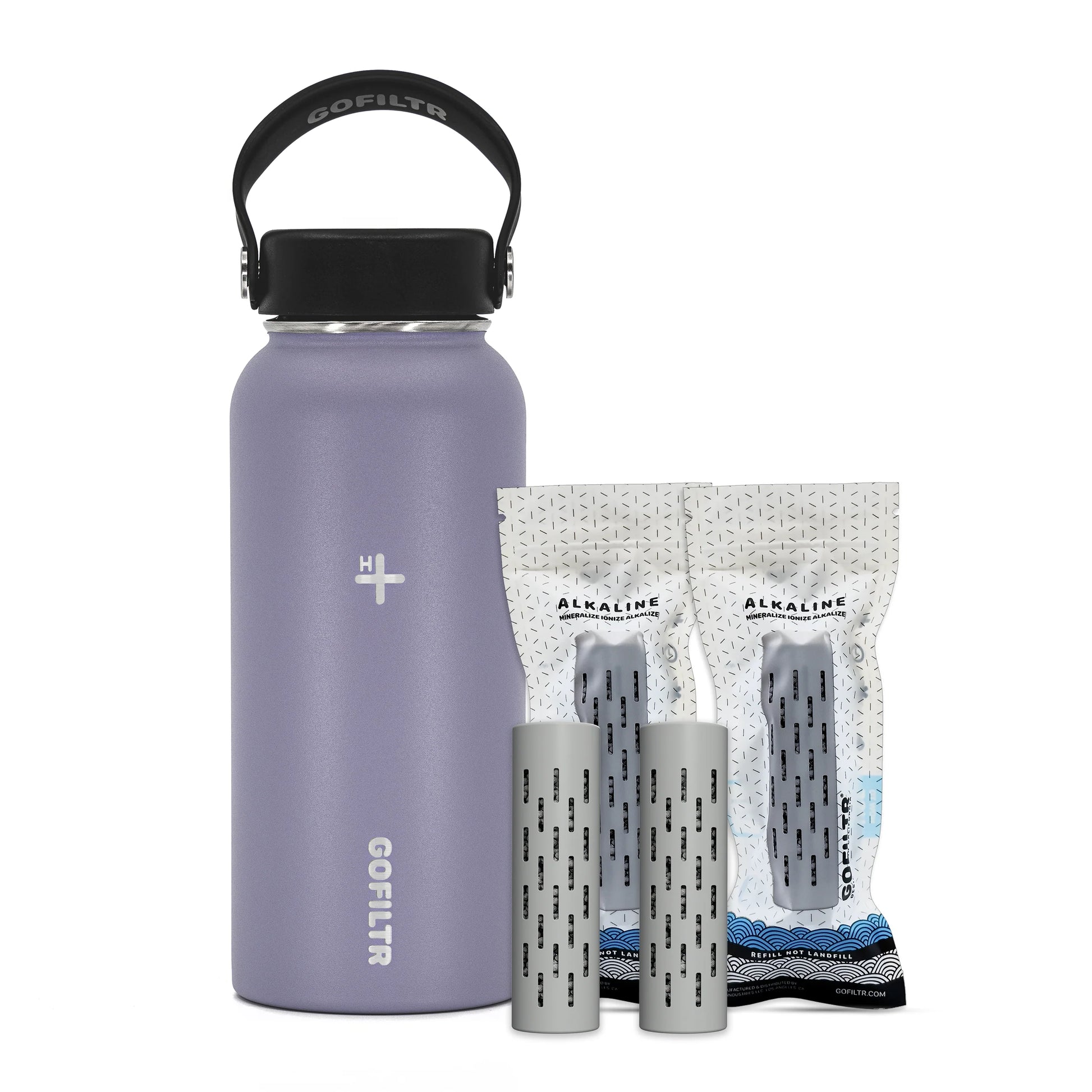 Alkaline Water Bottle 32 Oz - Insulated Water Bottle That Creates 9.5 Ph Alkaline Water