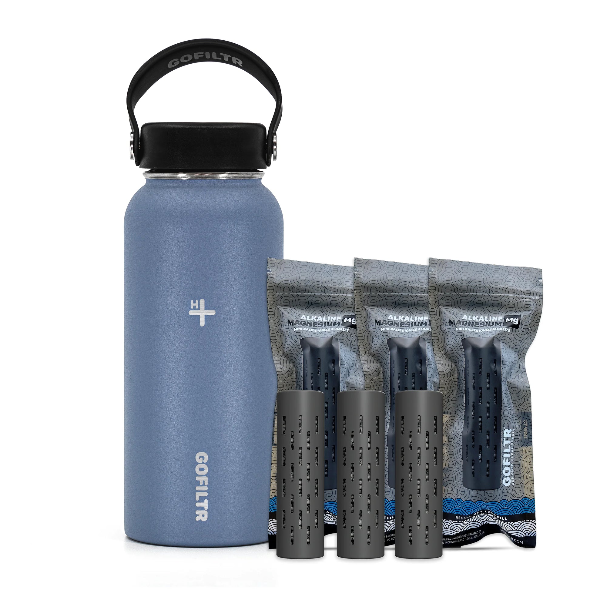 Alkaline Water Bottle 32 Oz - Insulated Water Bottle That Creates 9.5 Ph Alkaline Water