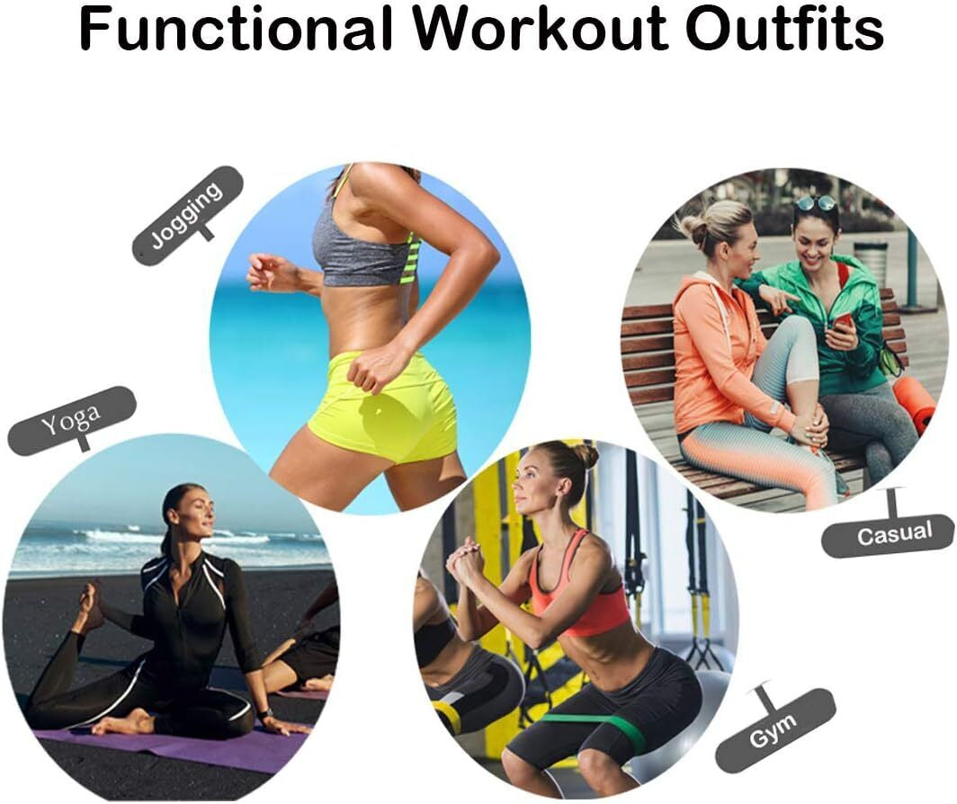 Women Workout Clothes Set 5 PCS Exercise Athletic Outfits Set