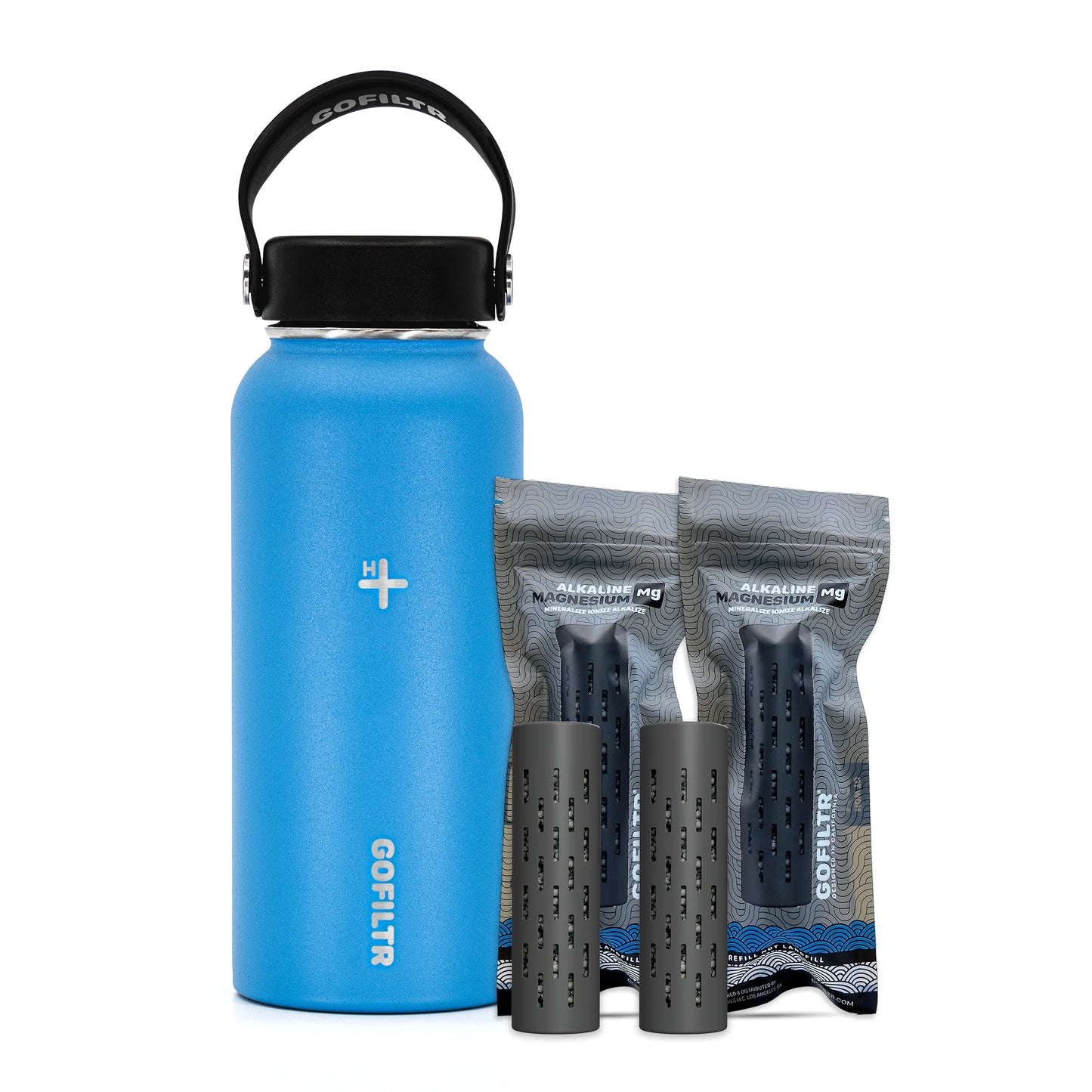 Alkaline Water Bottle 32 Oz - Insulated Water Bottle That Creates 9.5 Ph Alkaline Water